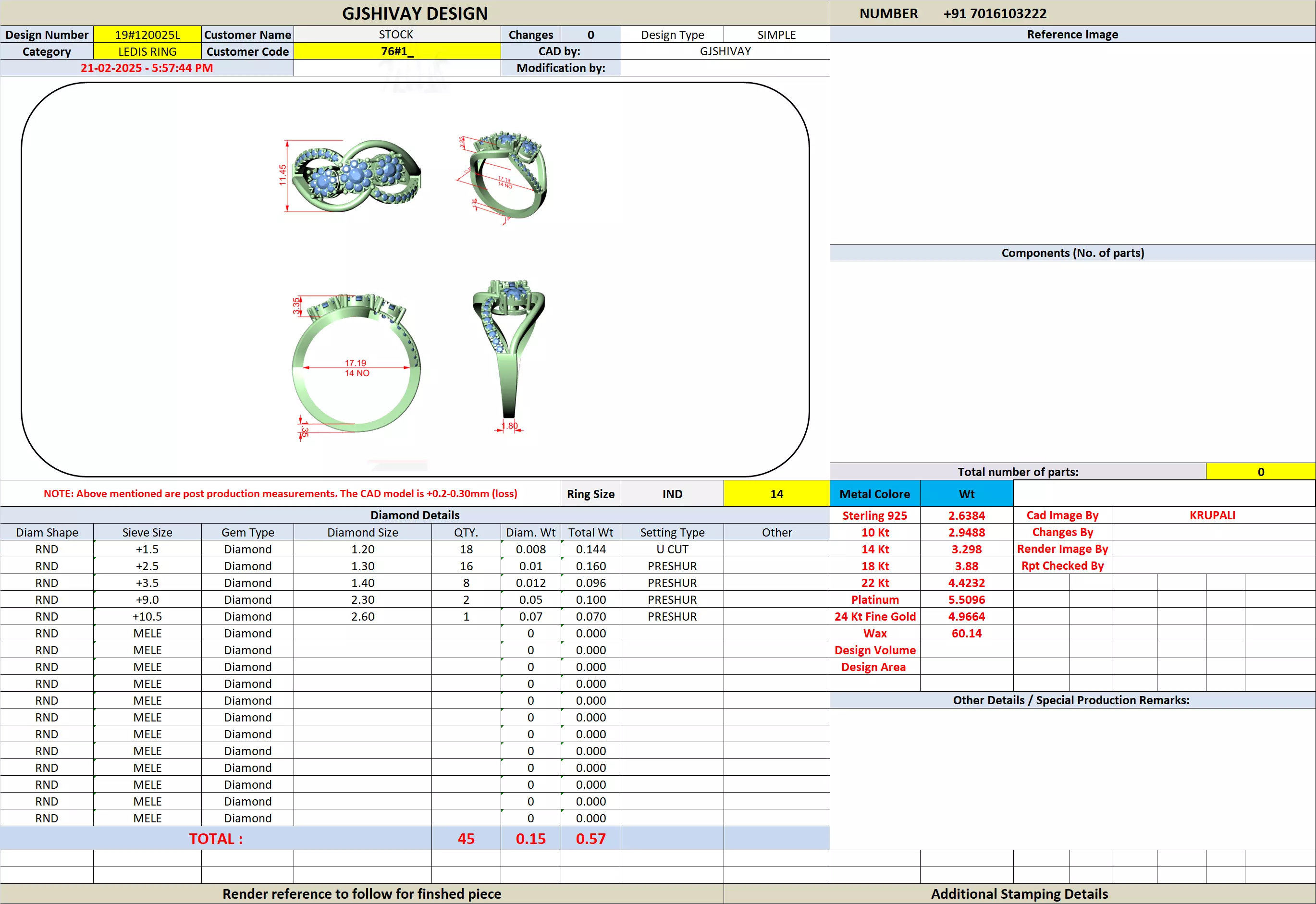 Round Diamond Ring 3D print model_13