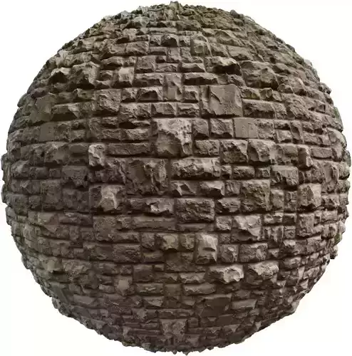 Rugged Fieldstone Ashlar PBR Texture