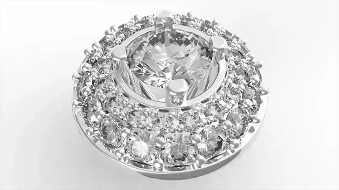 Rollover Halo Diamond Earrings