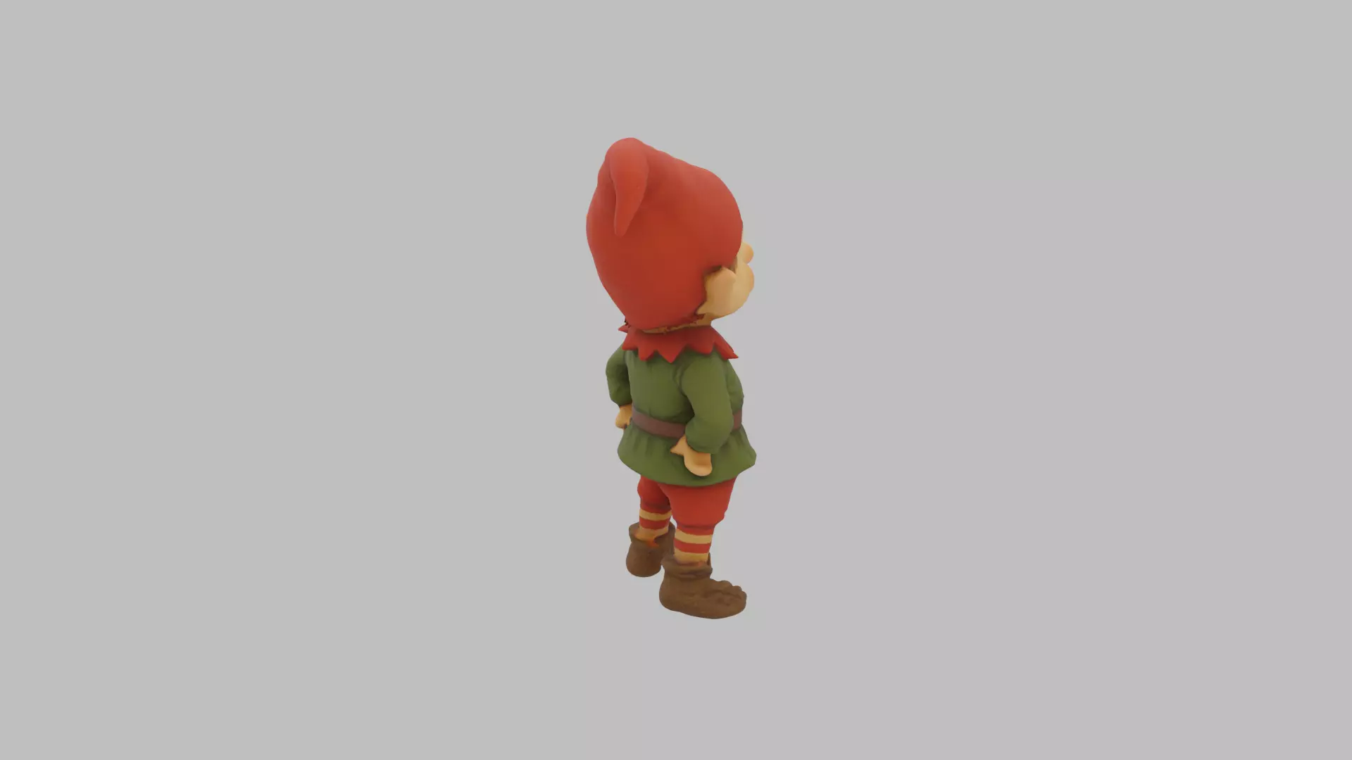 Christmas Elf Character - Cartoon Holiday 3D Model Low-poly 3D model_5