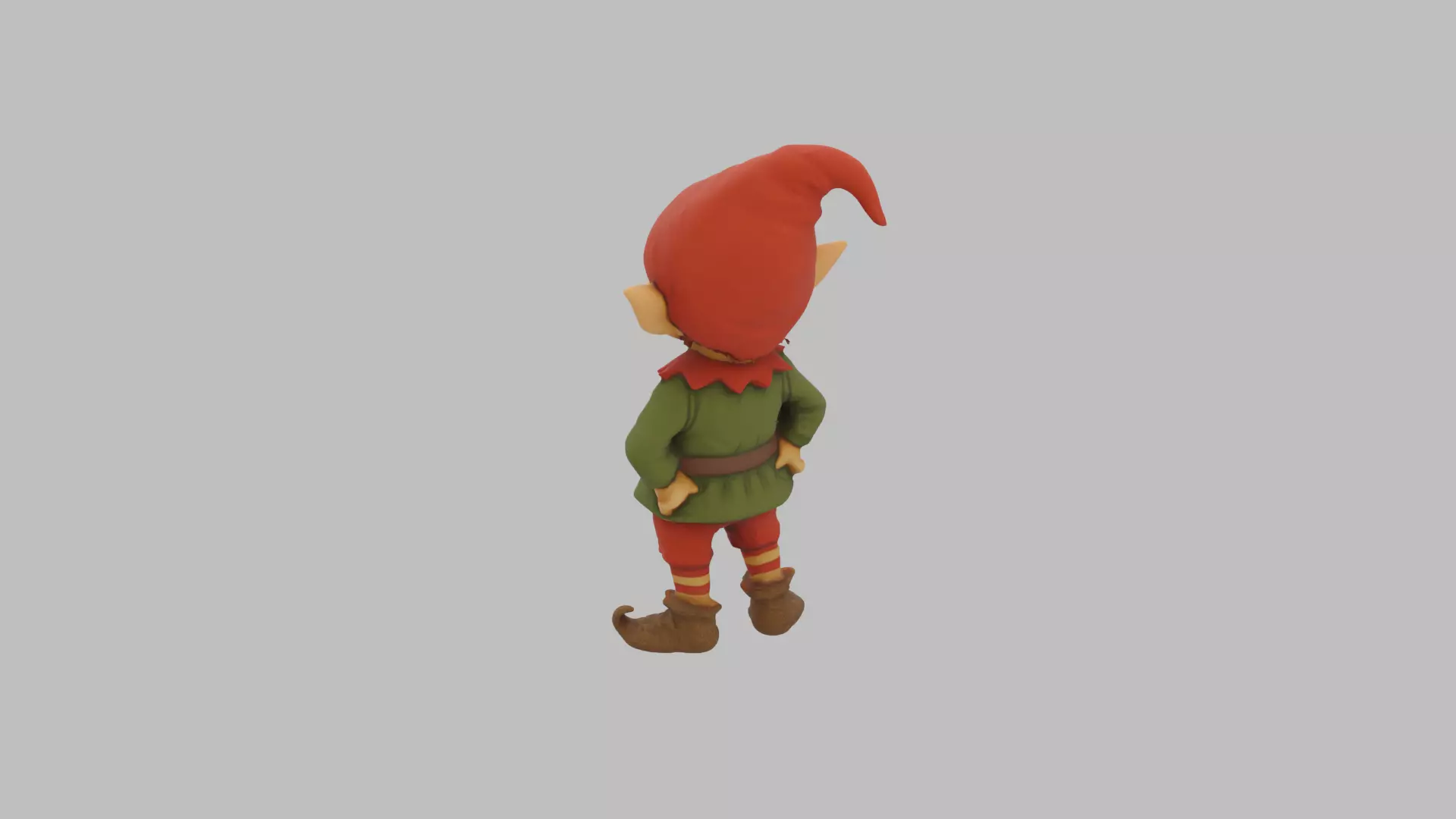 Christmas Elf Character - Cartoon Holiday 3D Model Low-poly 3D model_21