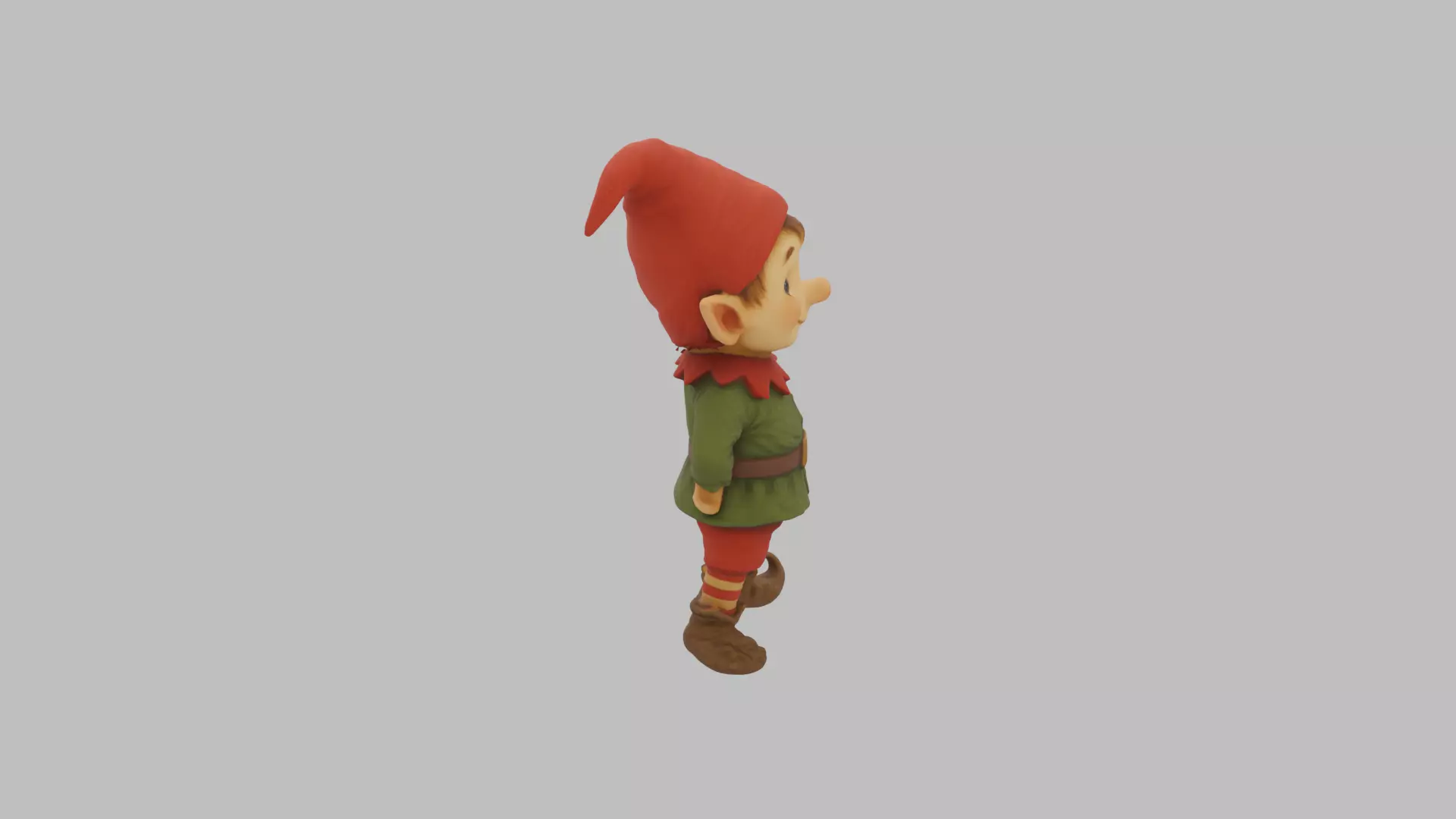 Christmas Elf Character - Cartoon Holiday 3D Model Low-poly 3D model_7
