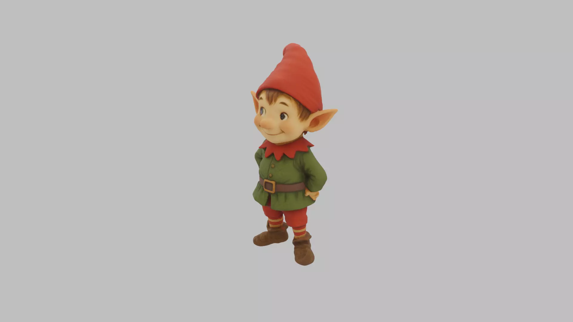 Christmas Elf Character - Cartoon Holiday 3D Model Low-poly 3D model_15