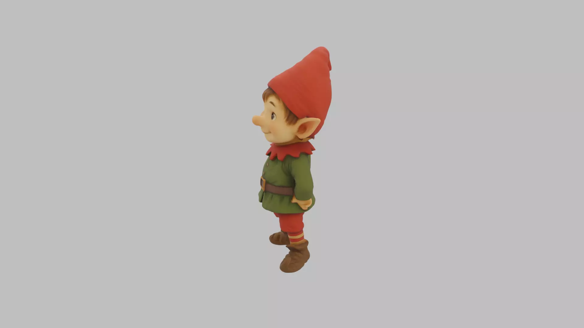 Christmas Elf Character - Cartoon Holiday 3D Model Low-poly 3D model_17