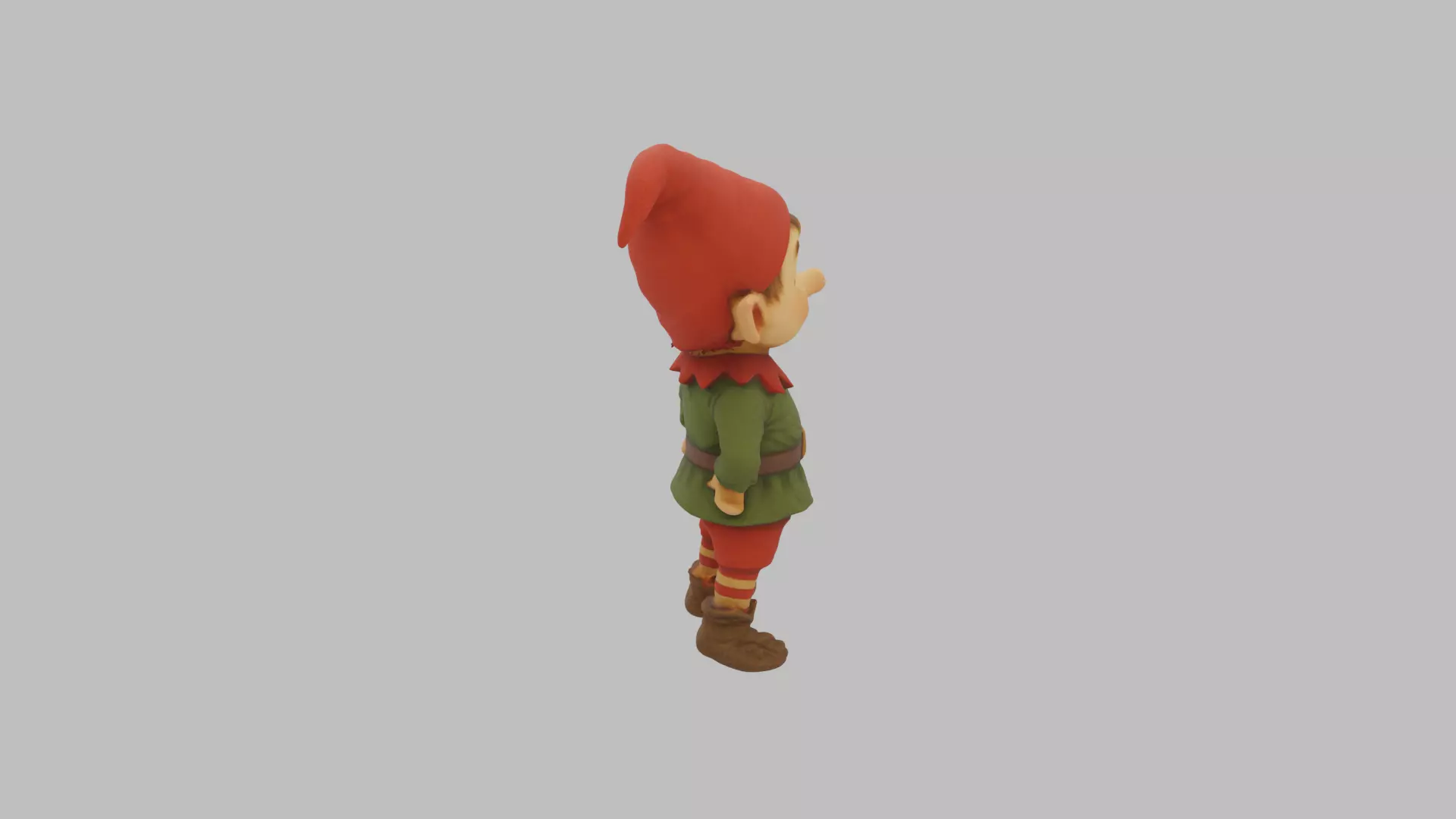 Christmas Elf Character - Cartoon Holiday 3D Model Low-poly 3D model_6