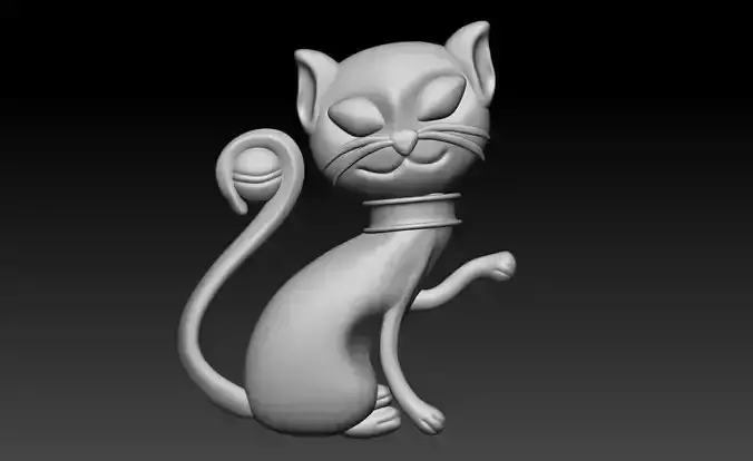 Cat Pendant 3D Model