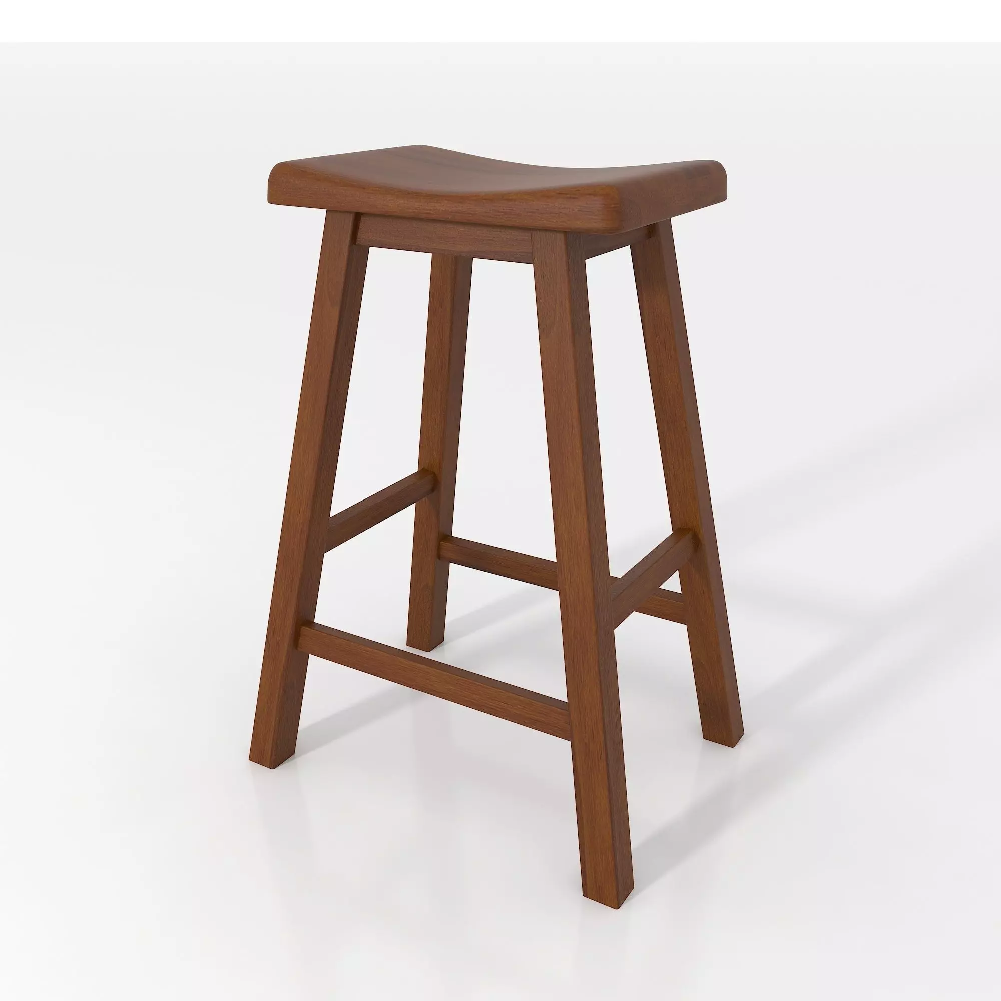 Tywin Walnut Bar Stool 3D model_0