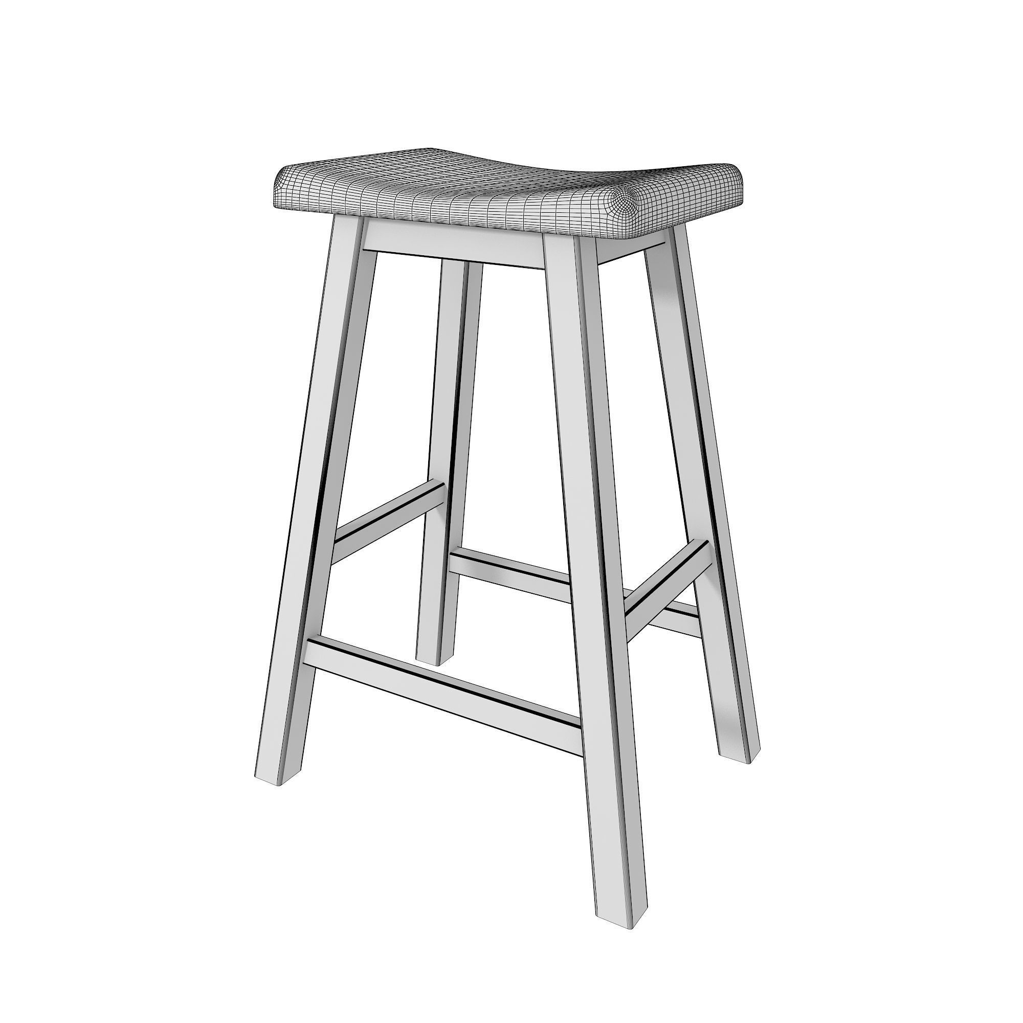 Tywin Walnut Bar Stool 3D model_5