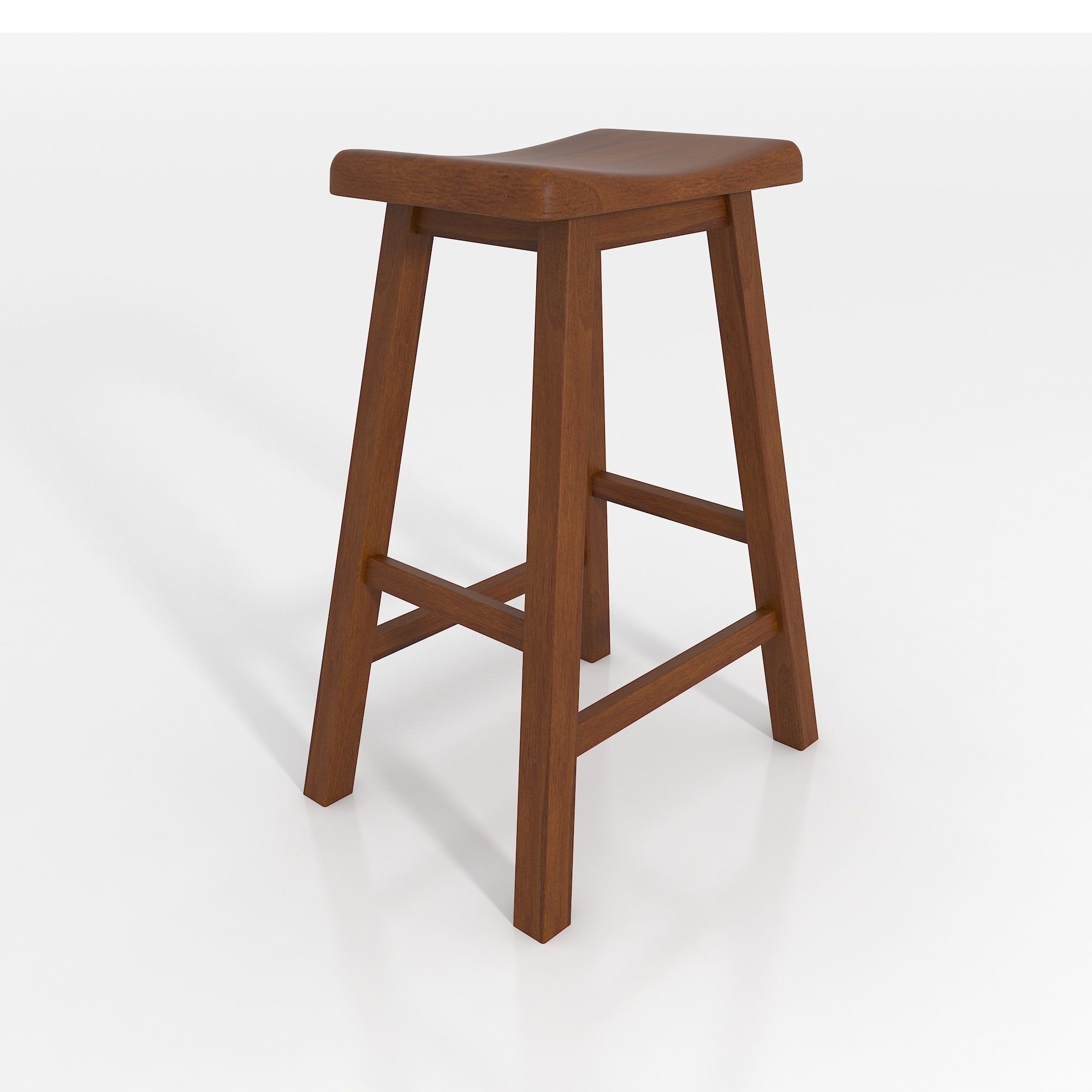 Tywin Walnut Bar Stool 3D model_1