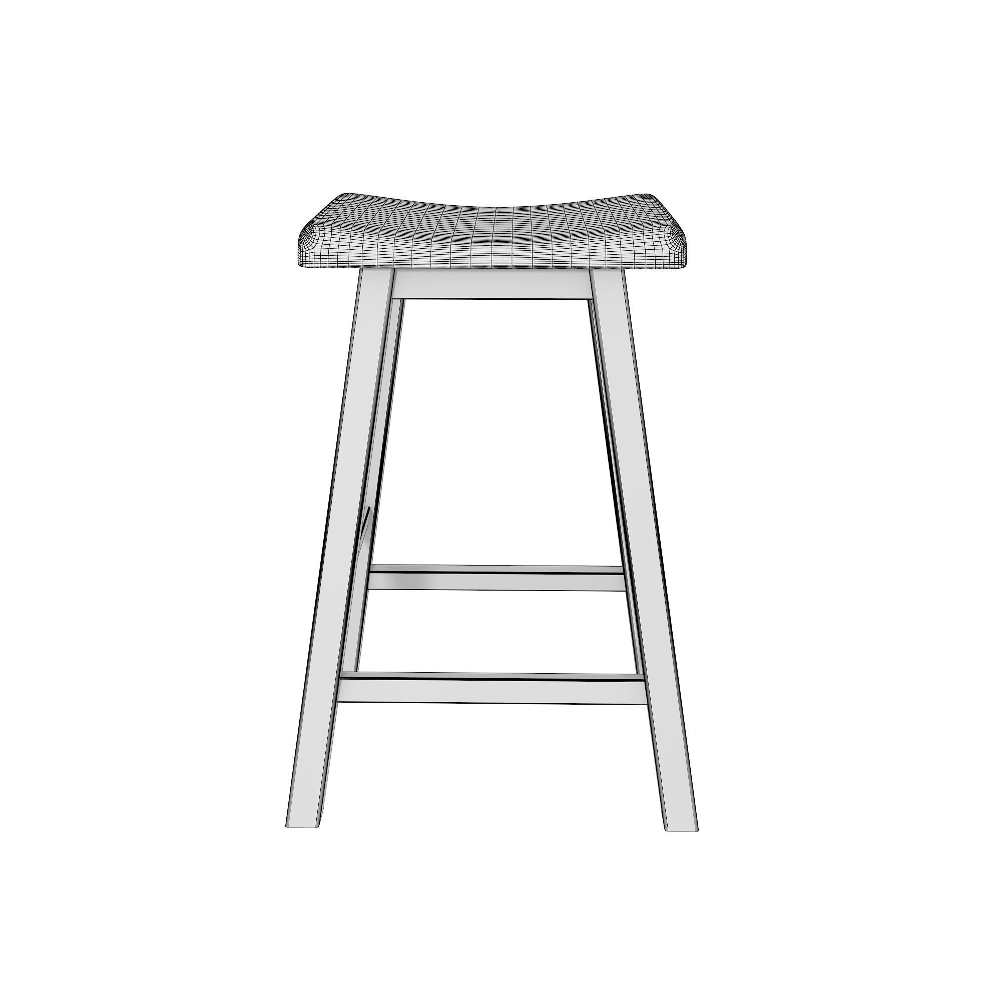 Tywin Walnut Bar Stool 3D model_6