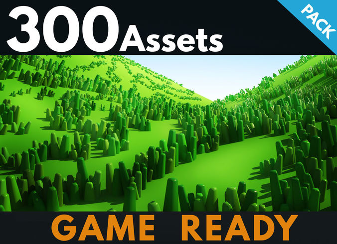Grass Toon  Low-poly 3D model