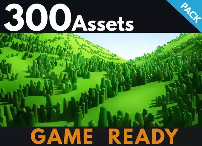 Grass Toon  Low-poly 3D model