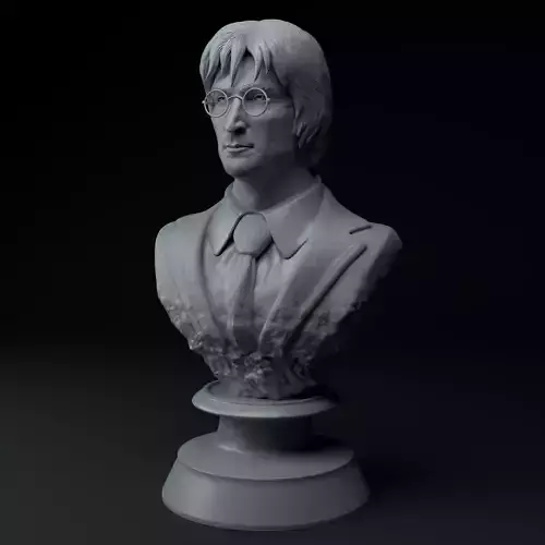 John Lennon The Beatles Premium 3D Bust STL