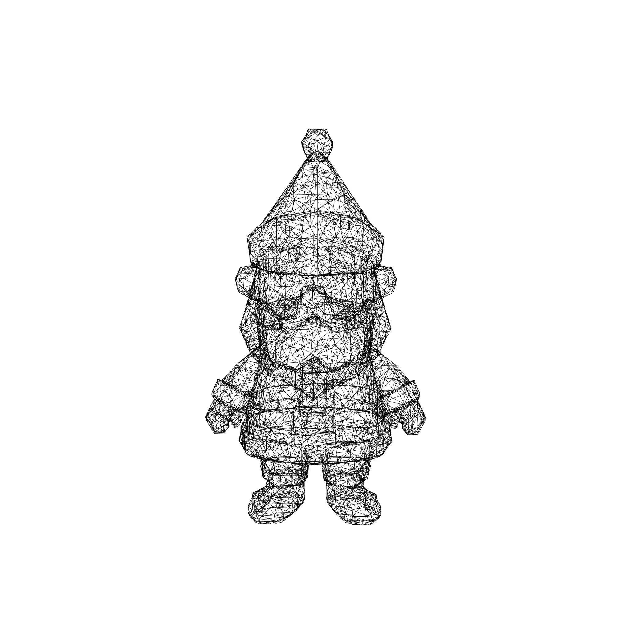 Jolly Santa Low-poly 3D model_10