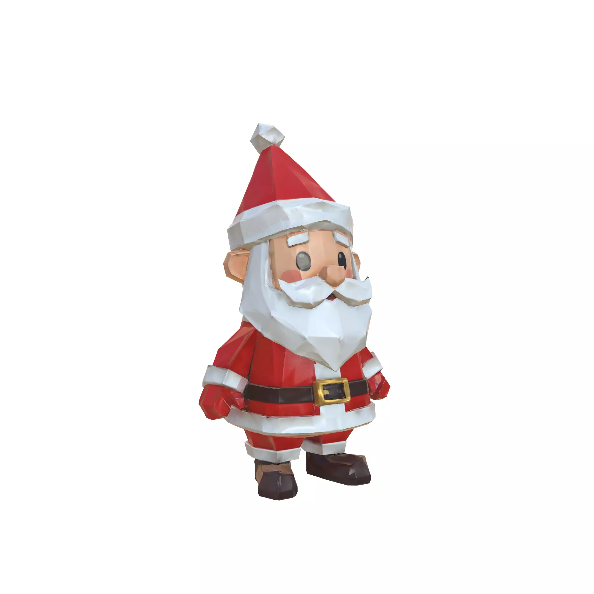 Jolly Santa Low-poly 3D model_7