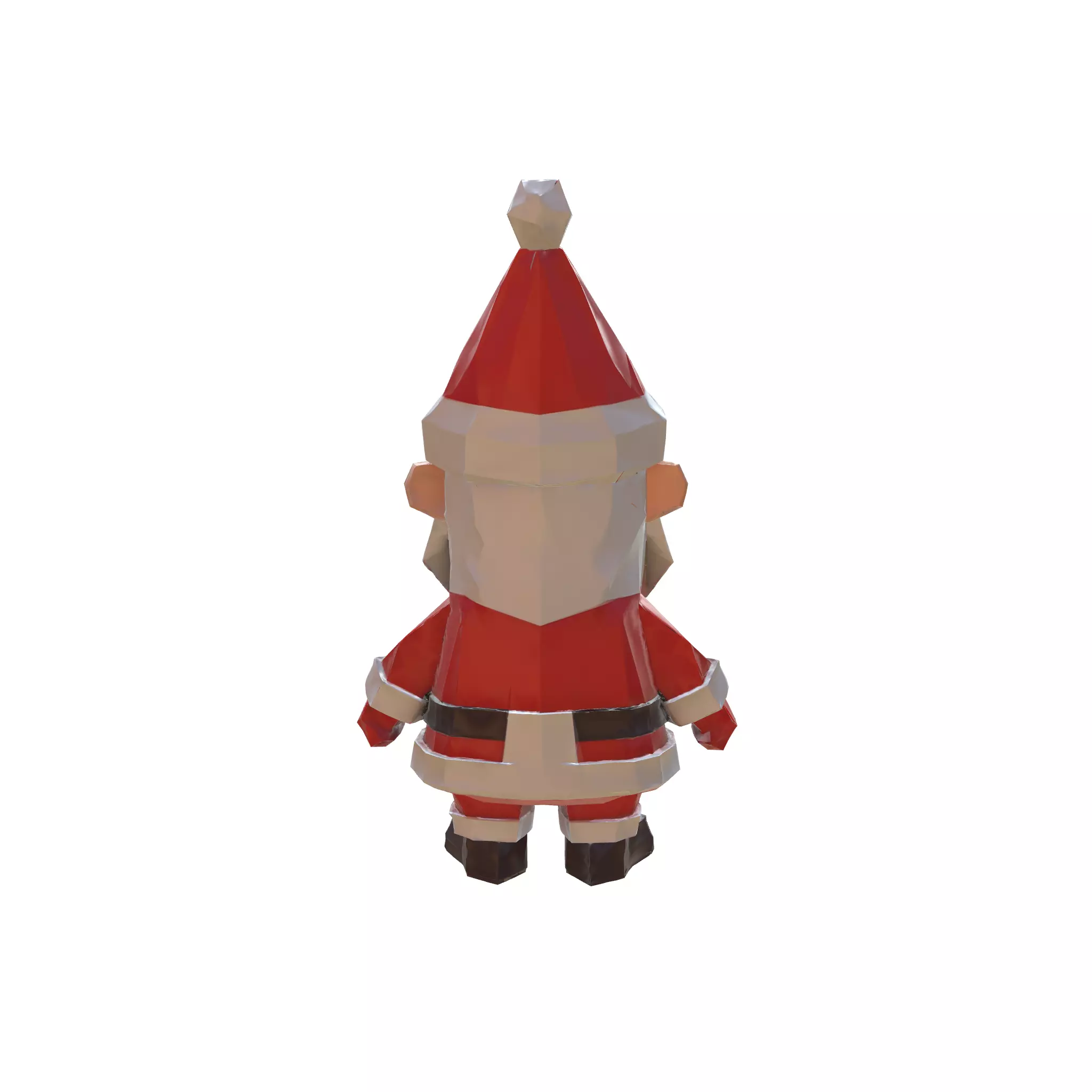 Jolly Santa Low-poly 3D model_4