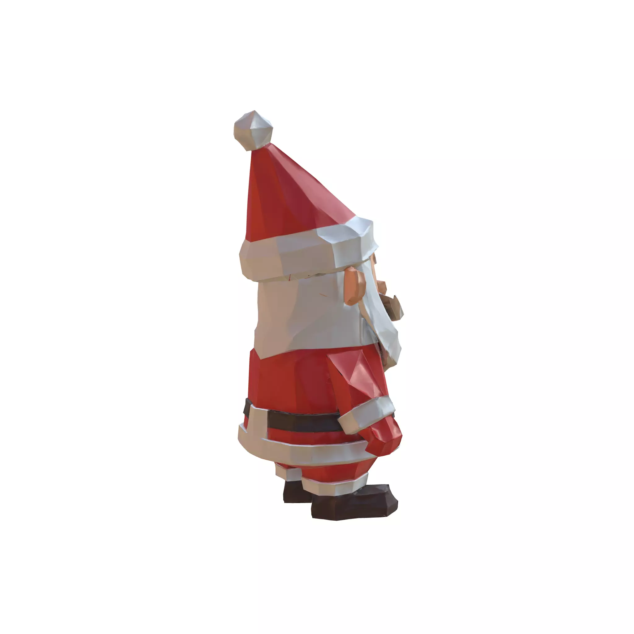 Jolly Santa Low-poly 3D model_5