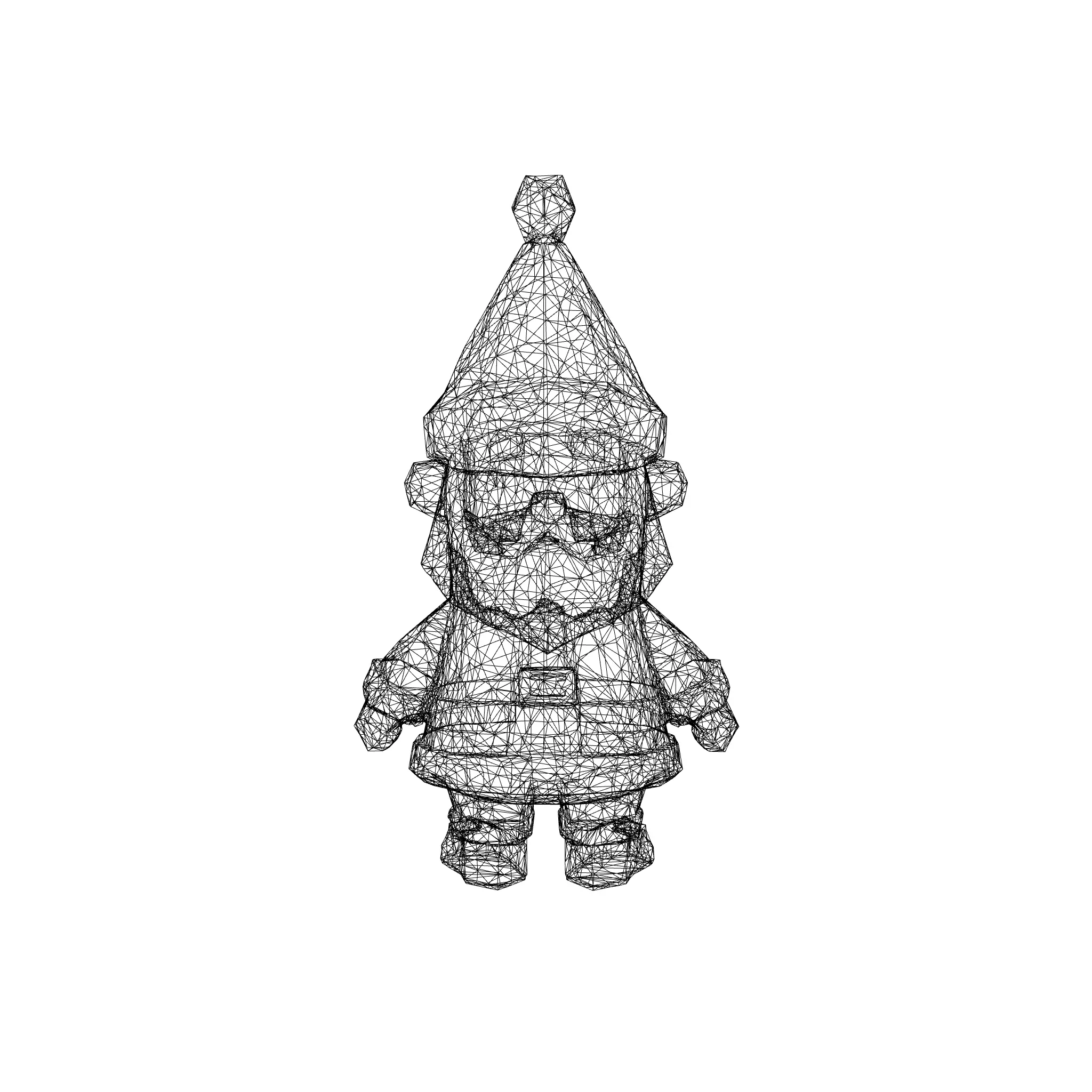 Jolly Santa Low-poly 3D model_14