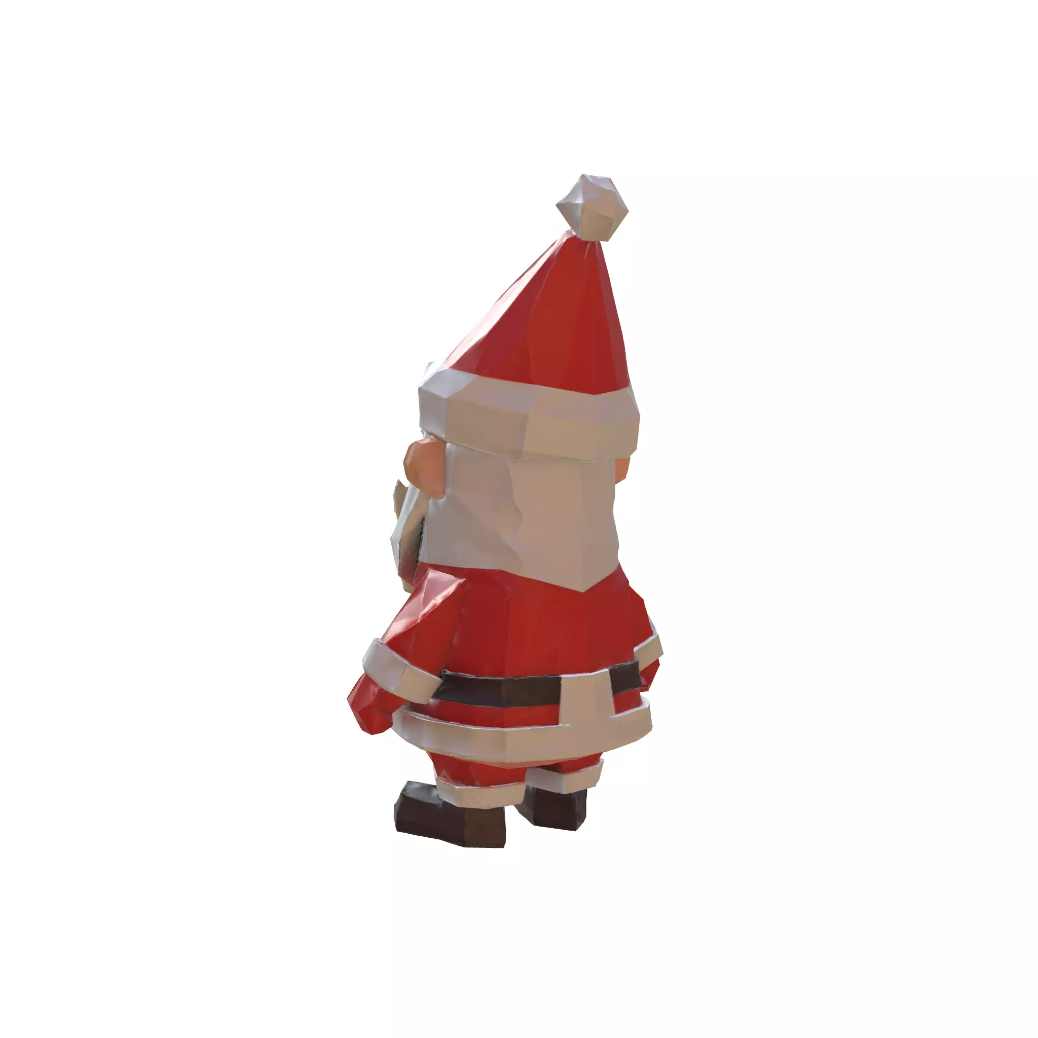 Jolly Santa Low-poly 3D model_3