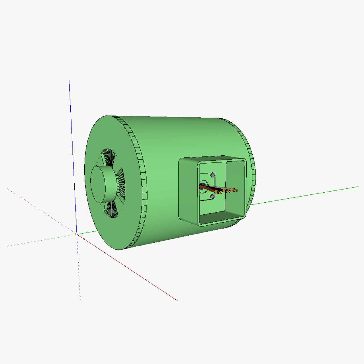 Squirrelcage rotor induction motor 3D print model_2