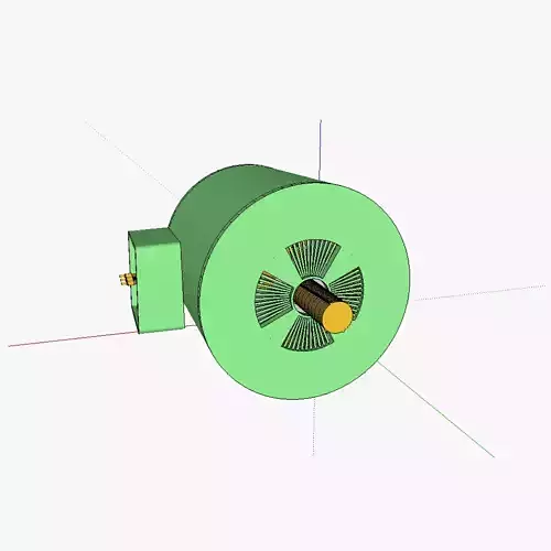 Squirrelcage rotor induction motor 3D print model