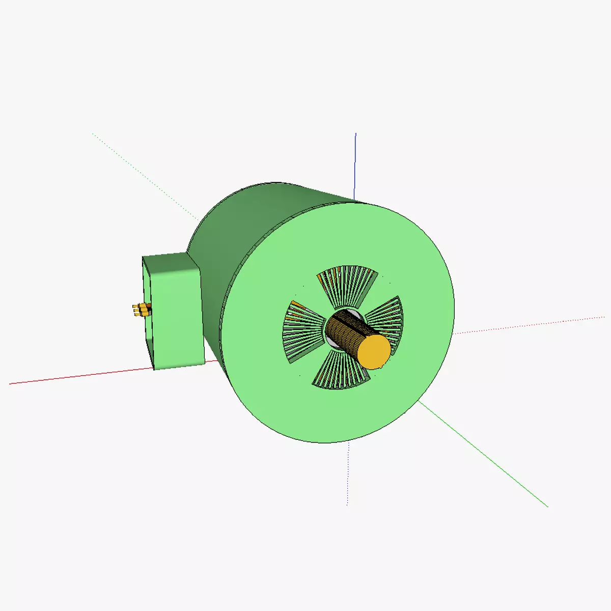 Squirrelcage rotor induction motor 3D print model_0