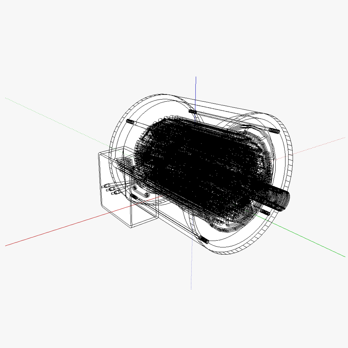 Squirrelcage rotor induction motor 3D print model_5