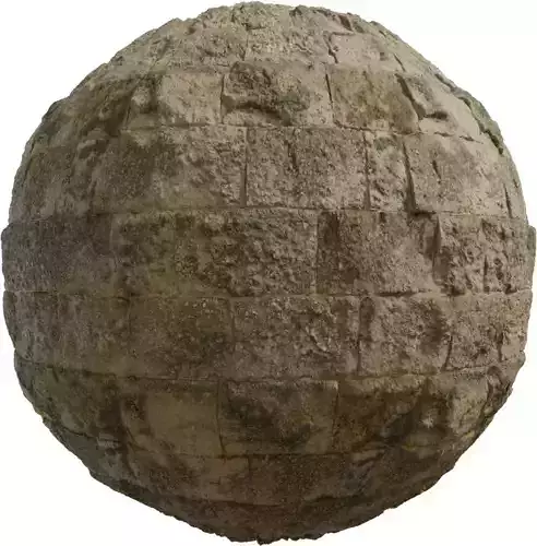 Eroded Limestone Ashlar PBR Texture