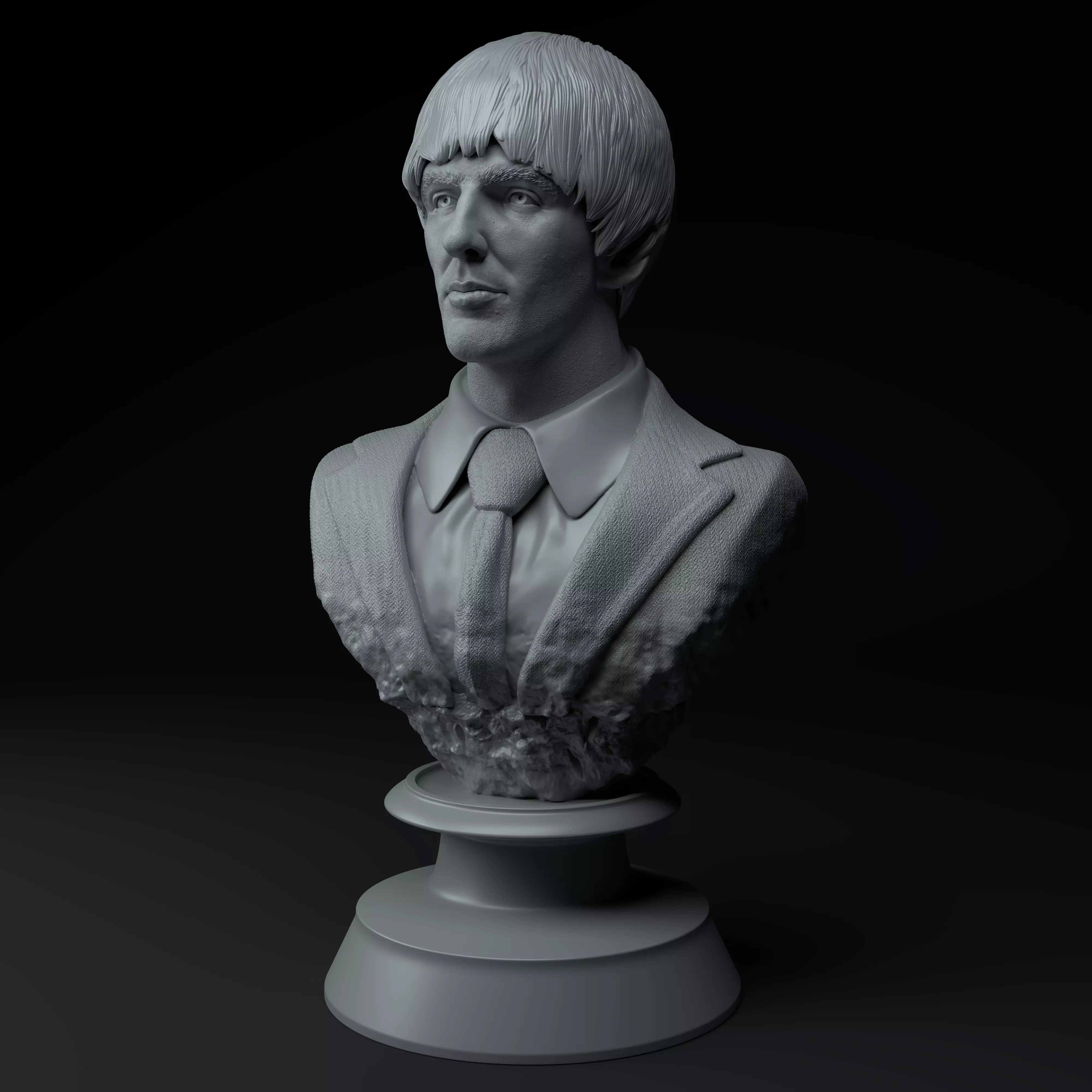 George Harrison Premium 3D Bust STL 3D model