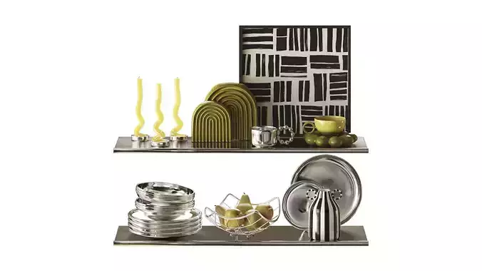 Retro Kitchen Set with Pears