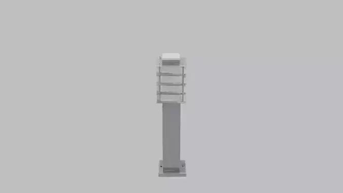 Modern Outdoor Garden Lamp Post - Architectural 3D Model