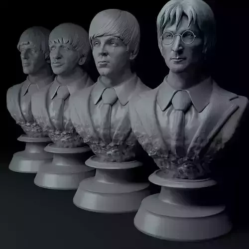 The Beatles Complete Premium 3D Bust Pack STL