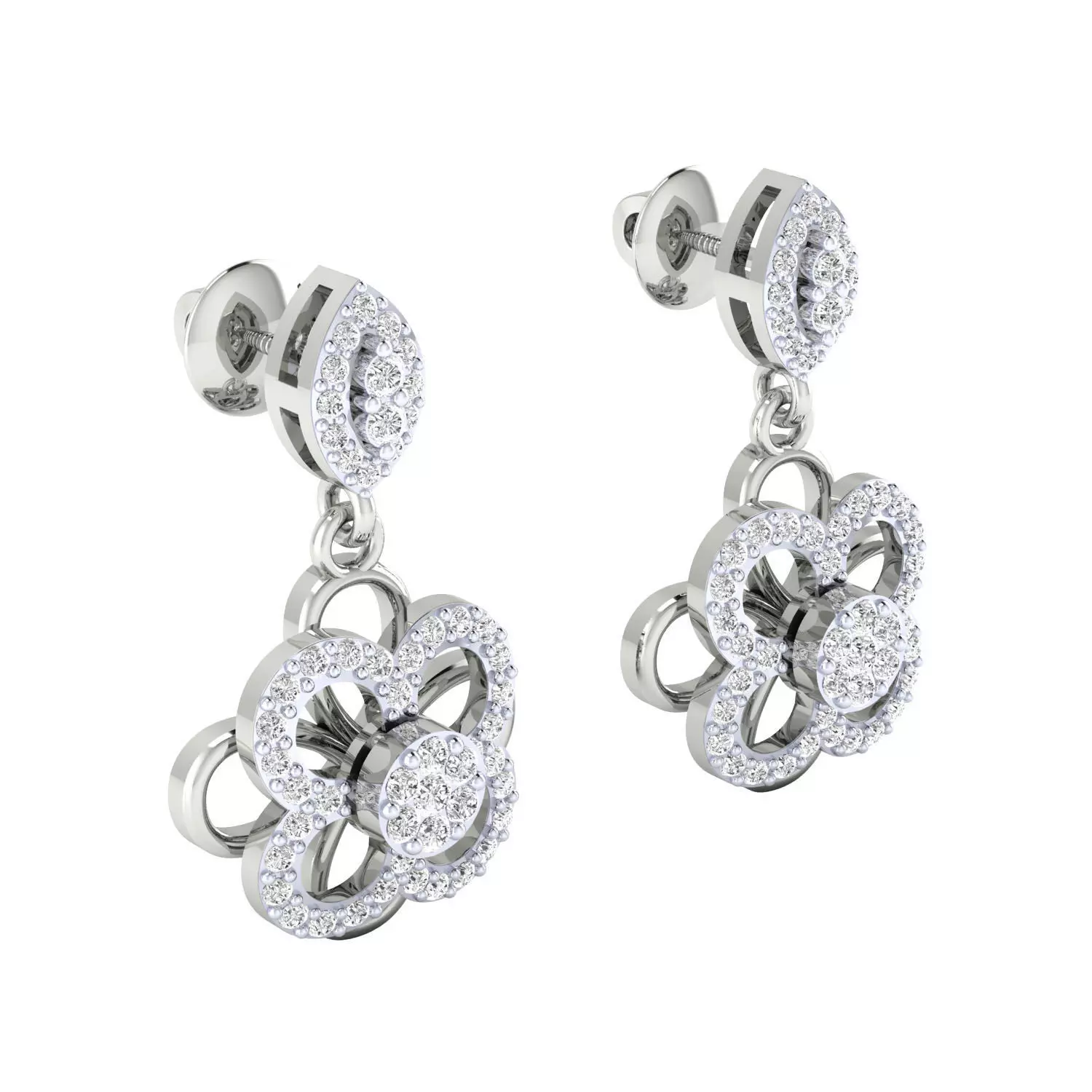 Women Earring Render 3dm STL SLC JCD OBJ FBX Details 3D print model_7