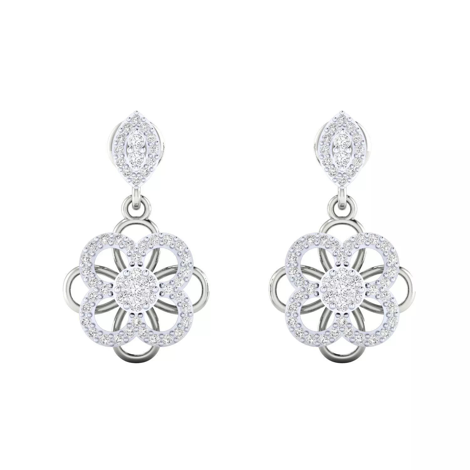 Women Earring Render 3dm STL SLC JCD OBJ FBX Details 3D print model_11