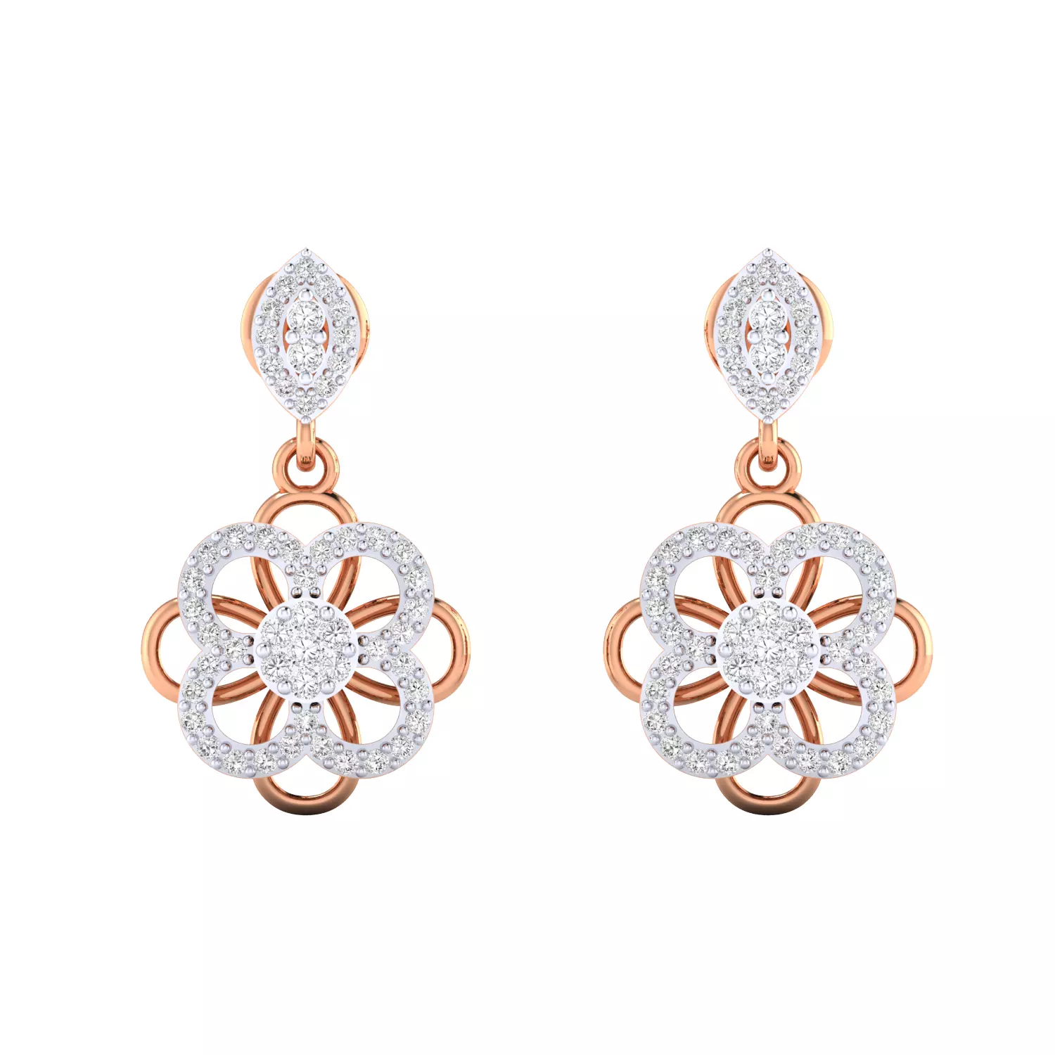 Women Earring Render 3dm STL SLC JCD OBJ FBX Details 3D print model_6