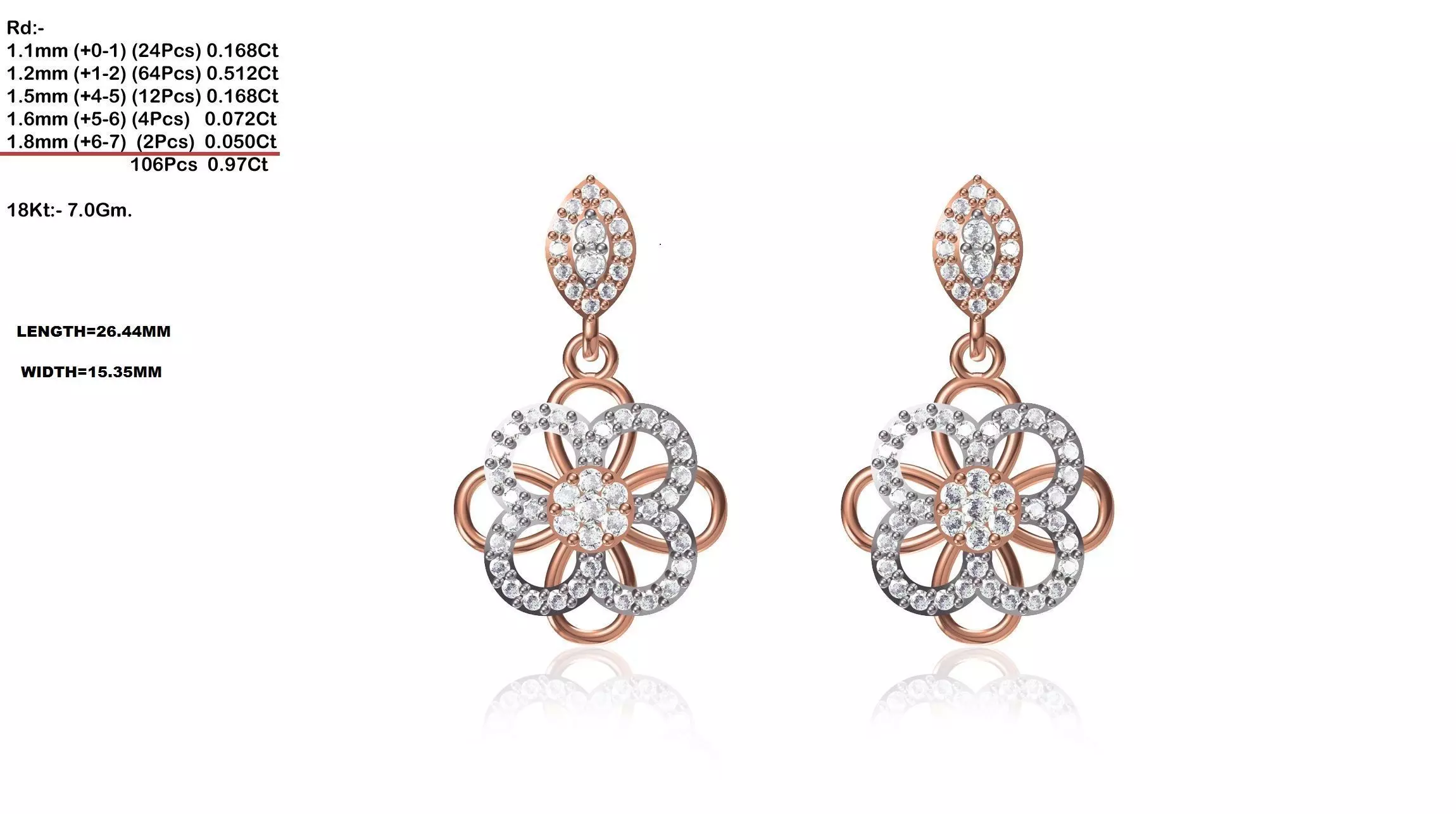 Women Earring Render 3dm STL SLC JCD OBJ FBX Details 3D print model_18