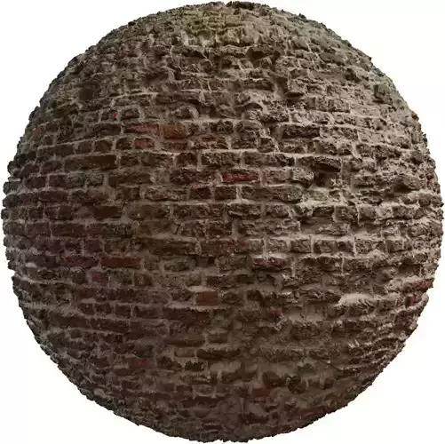 Crumbling Medieval Brick Wall PBR Texture