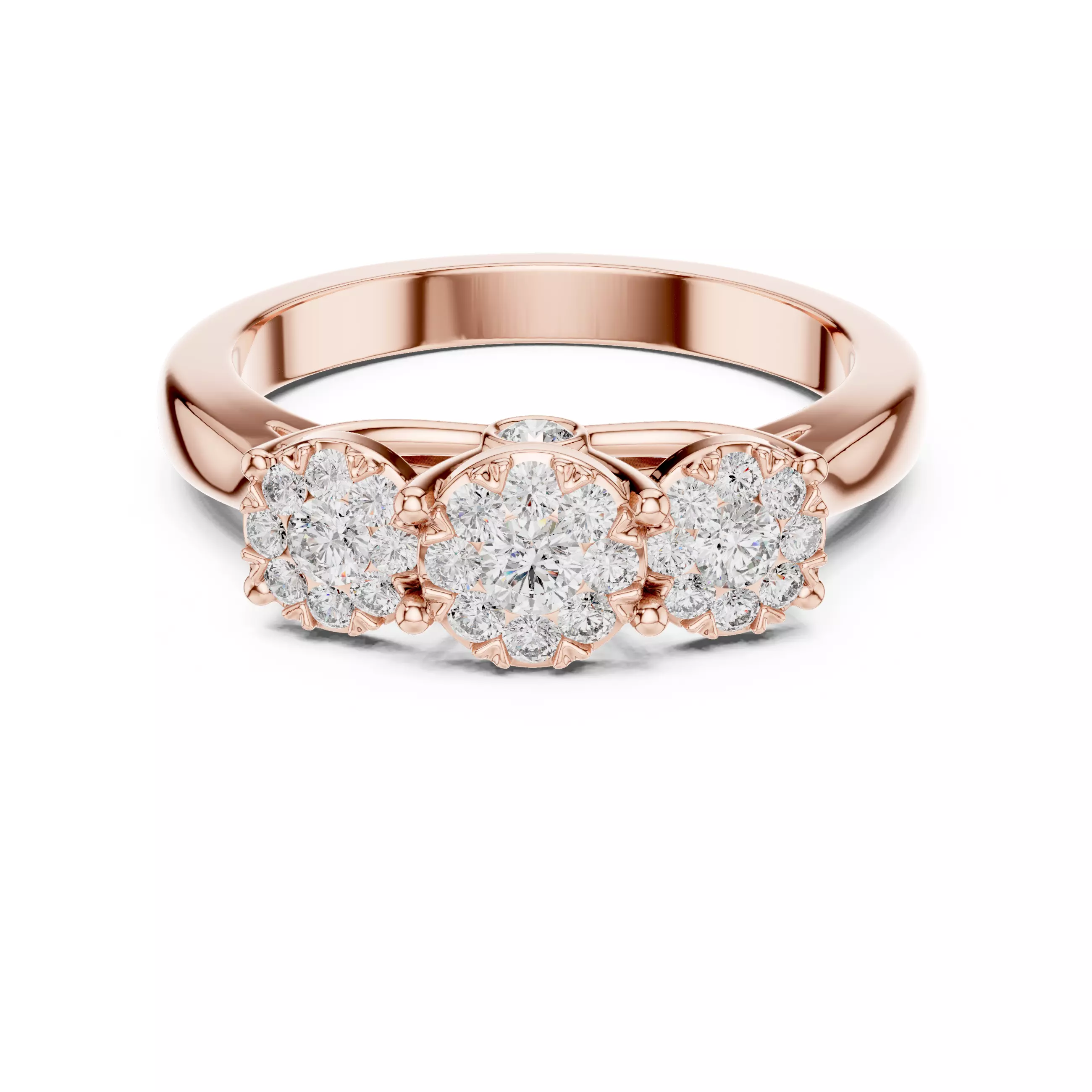 Round Diamond Ring 3D print model_0