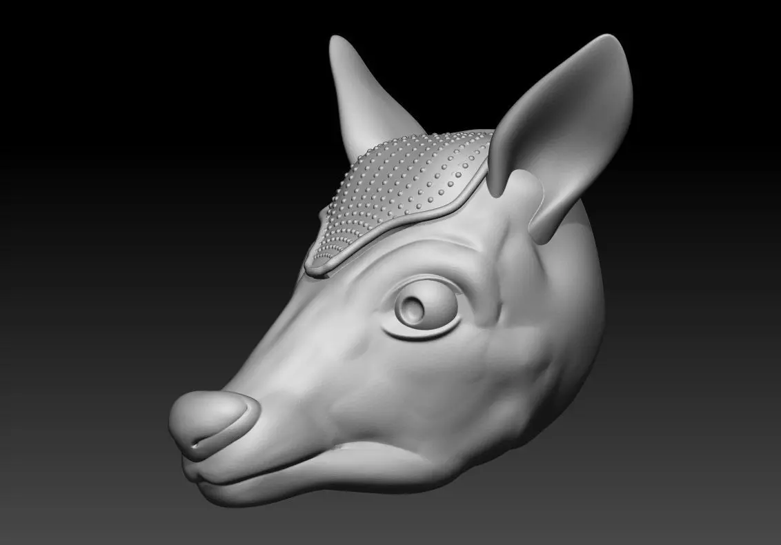 Deer Face 3D Printable Model 3D print model_7