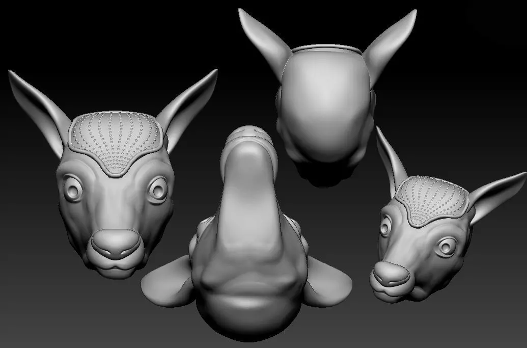Deer Face 3D Printable Model 3D print model_21