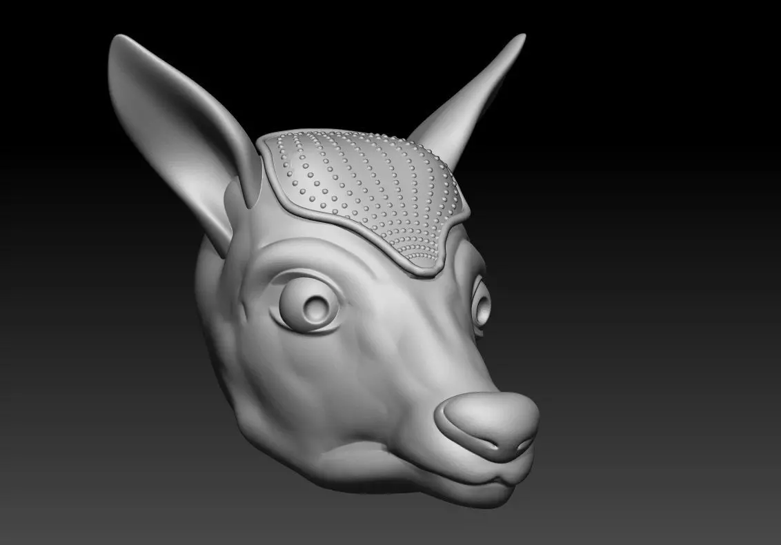 Deer Face 3D Printable Model 3D print model_6
