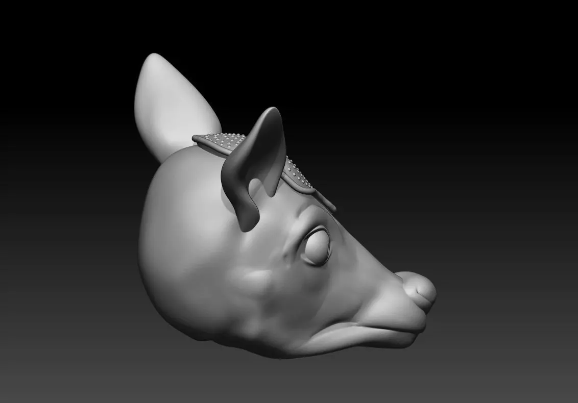 Deer Face 3D Printable Model 3D print model_2