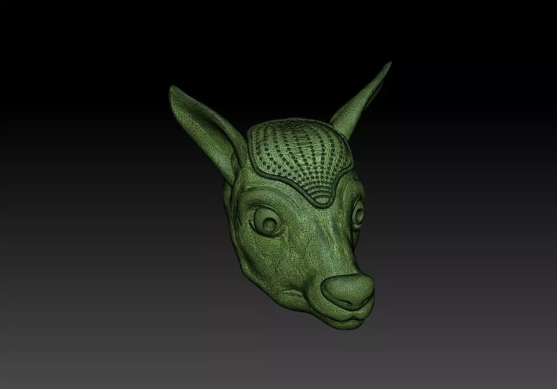 Deer Face 3D Printable Model 3D print model_14
