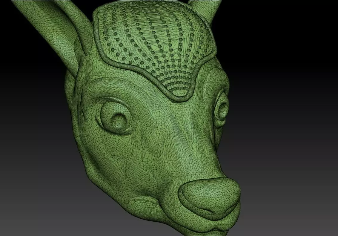 Deer Face 3D Printable Model 3D print model_19