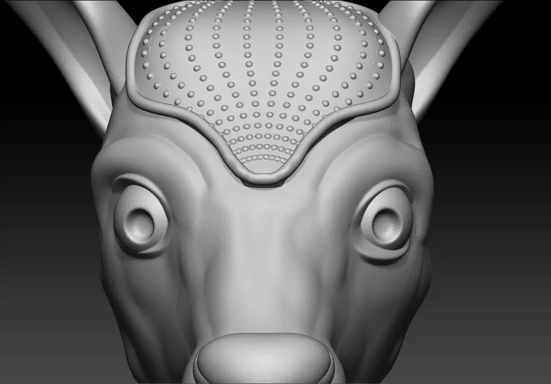 Deer Face 3D Printable Model 3D print model_5