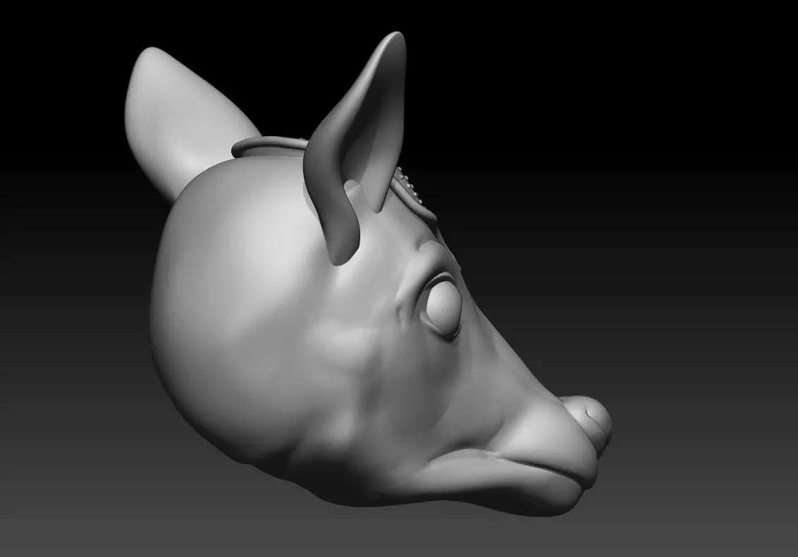 Deer Face 3D Printable Model 3D print model_13