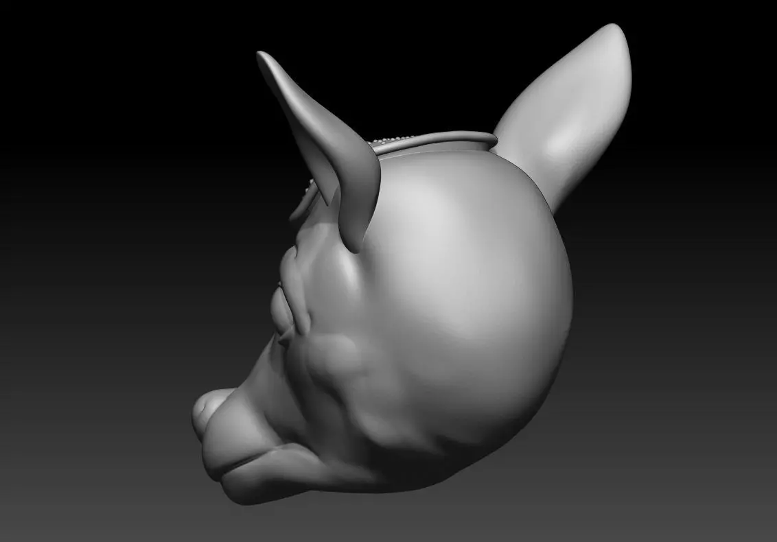 Deer Face 3D Printable Model 3D print model_11