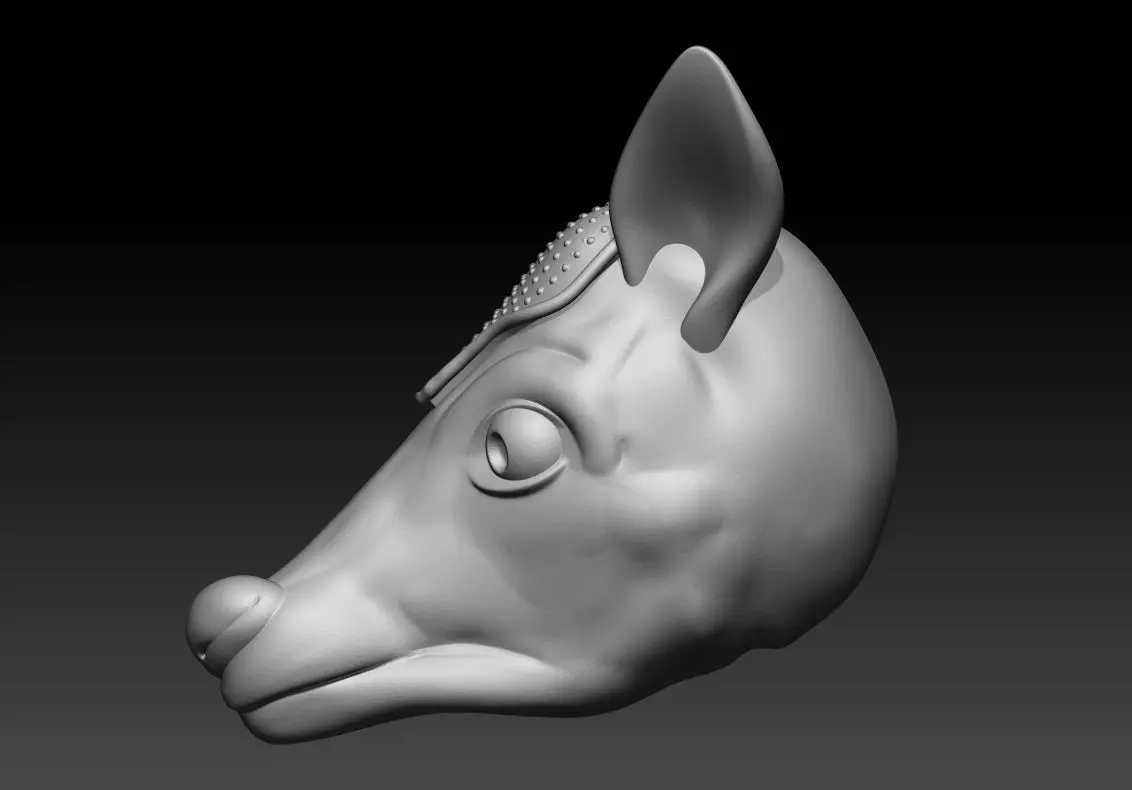 Deer Face 3D Printable Model 3D print model_8