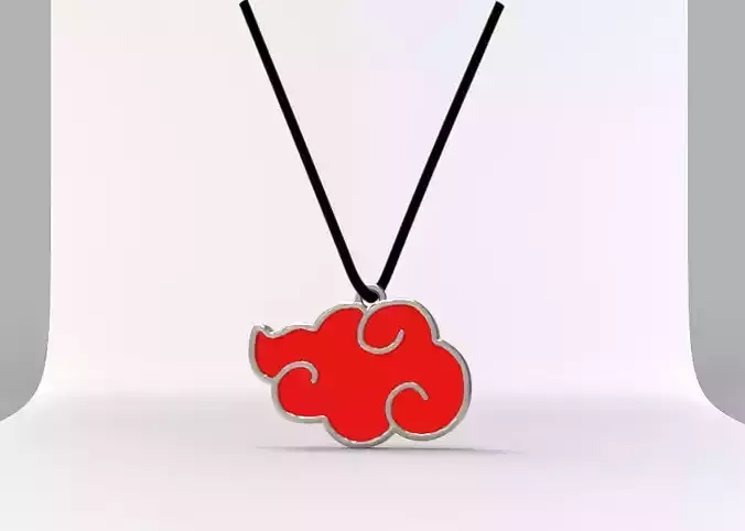 Akatsuki Red Cloud Pendant 3D print model