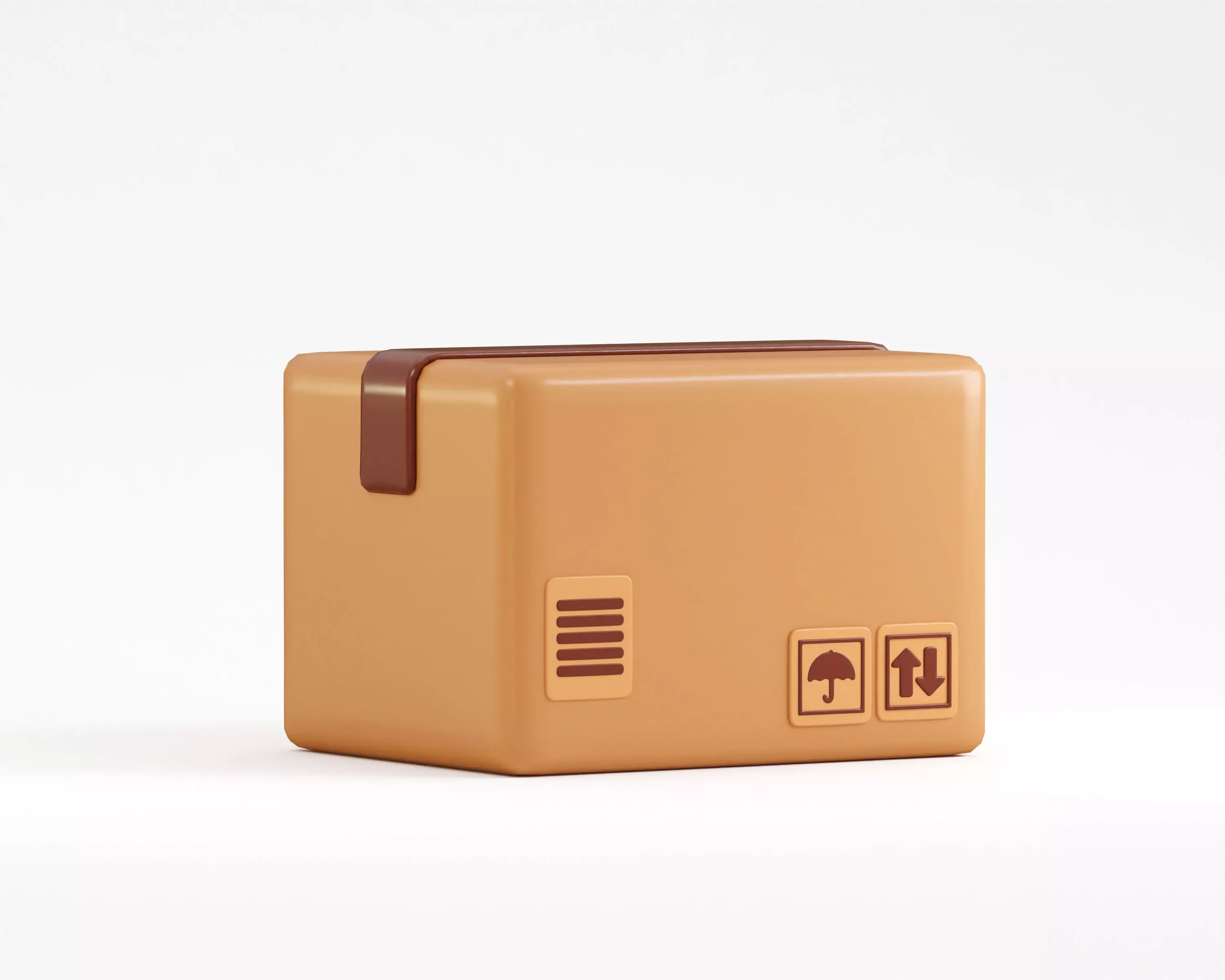 Cardboard box Low-poly 3D model